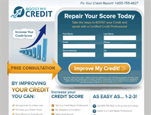 Tablet Screenshot of boostmycredit.org